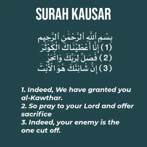 Surah kausar translation in english