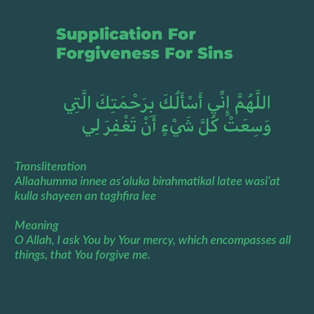 dau for forgiveness from sins