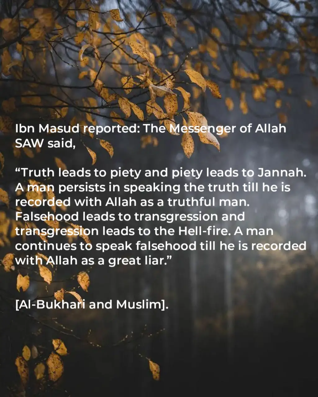 Hadith About Lying