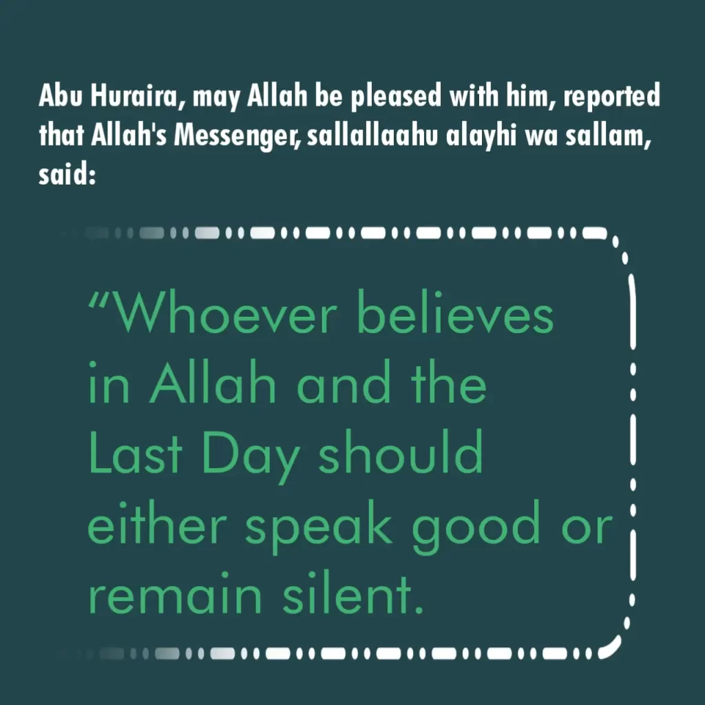 Speak Good Or Remain Silent Hadith In English