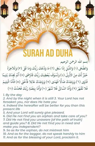 Surah Ad Duha Translation And Transliteration In English