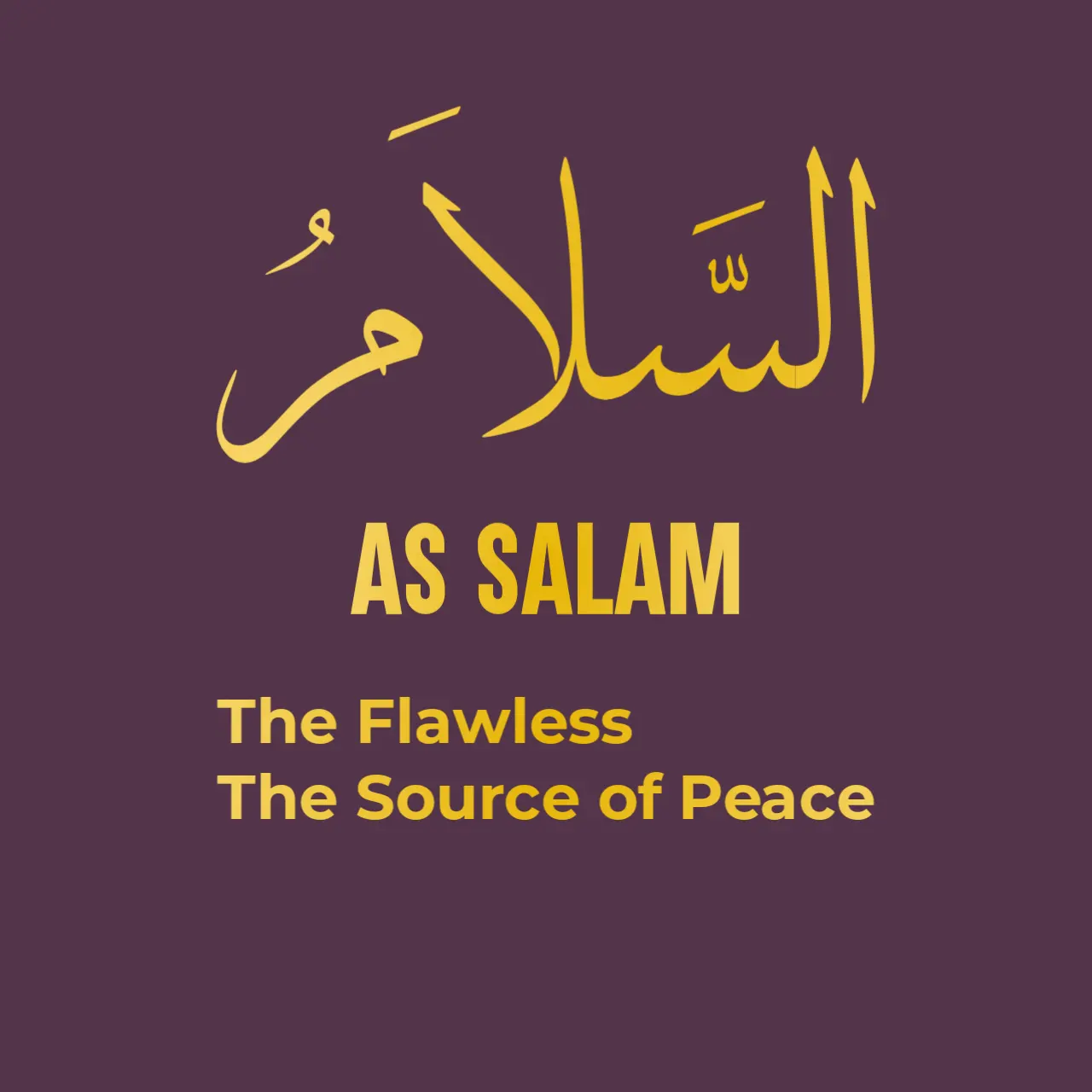 As Salam Meaning In English Beautiful Name Of Allah 