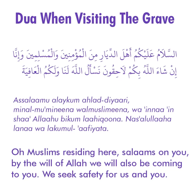 Dua For Visiting The Grave In English, Transliteration, And Arabic