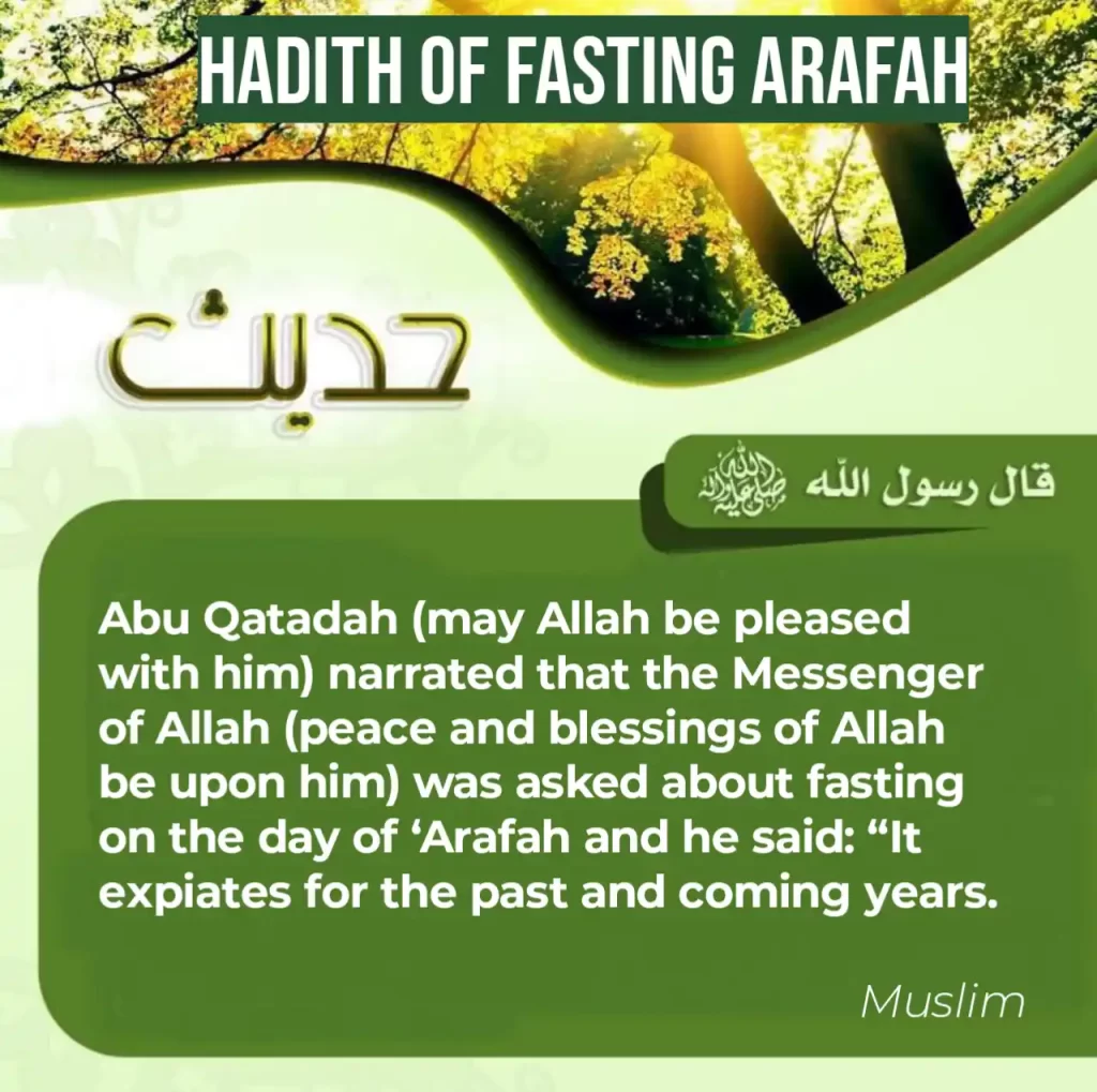 Fasting On The Day of Arafah Hadith