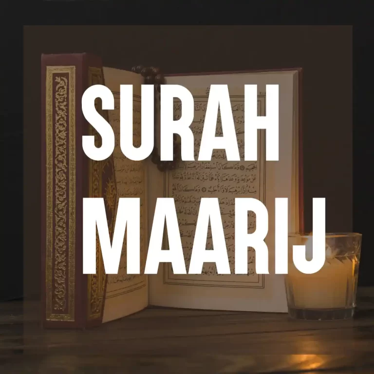 Surah Maarij Transliteration, Arabic,  And Translation In English