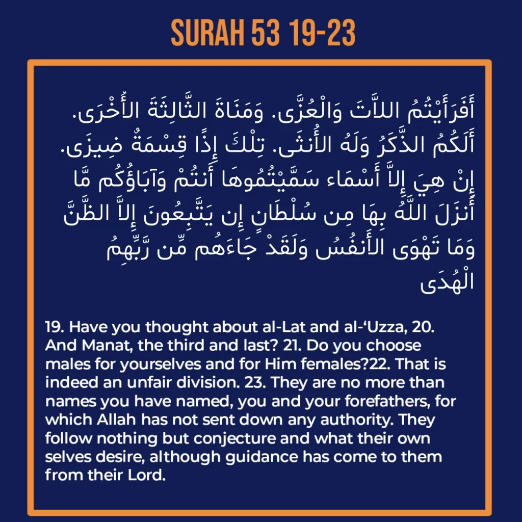 Surah 53 19-23