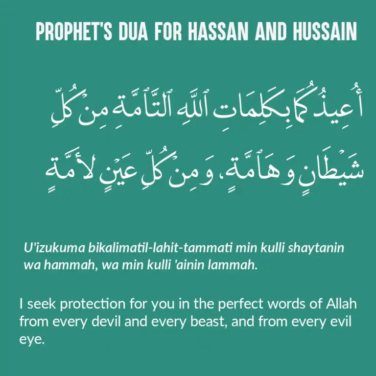 Prophet’s Dua For Hassan And Hussain Meaning