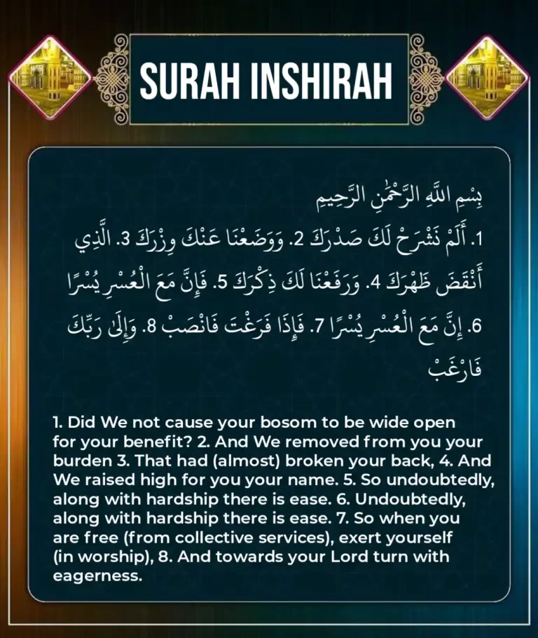 Surah 94 (Surah Al Nashrah) Translation In English