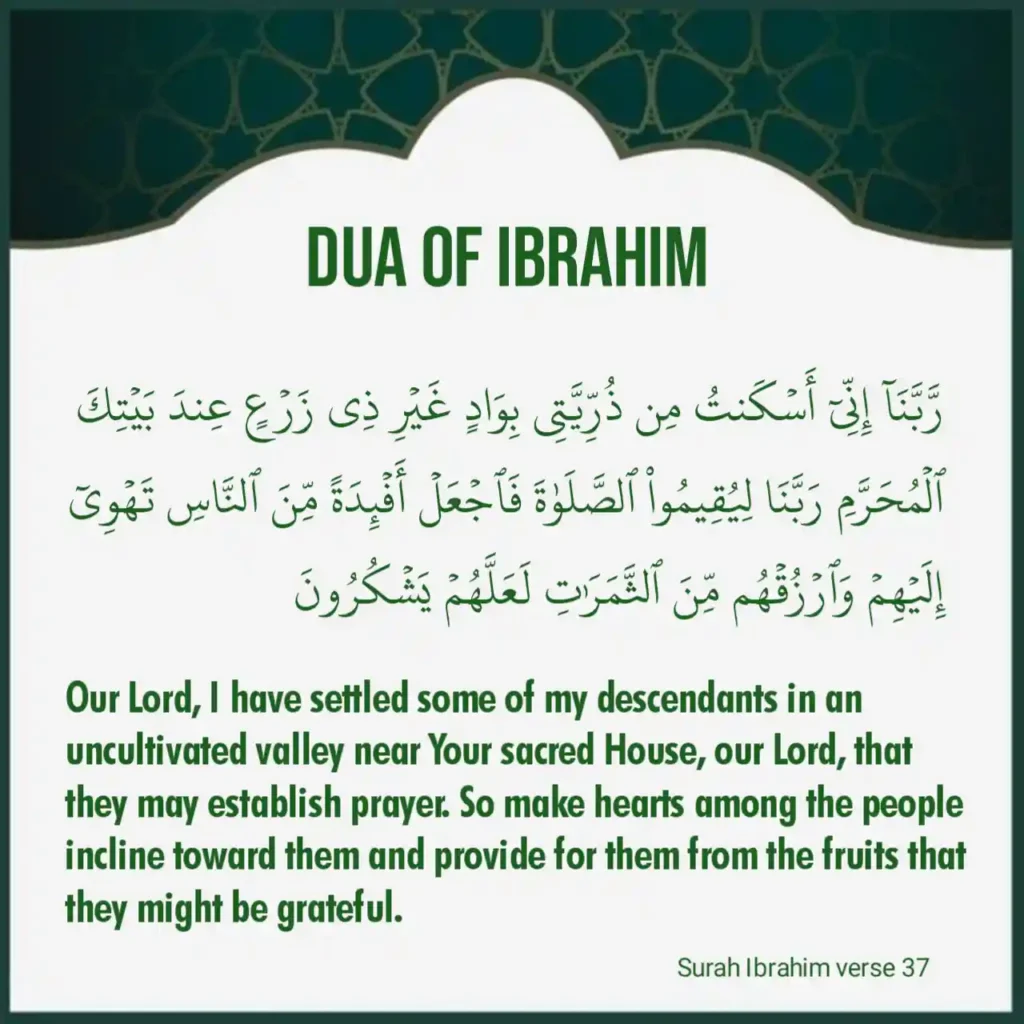 Dua Of Abraham For His Son