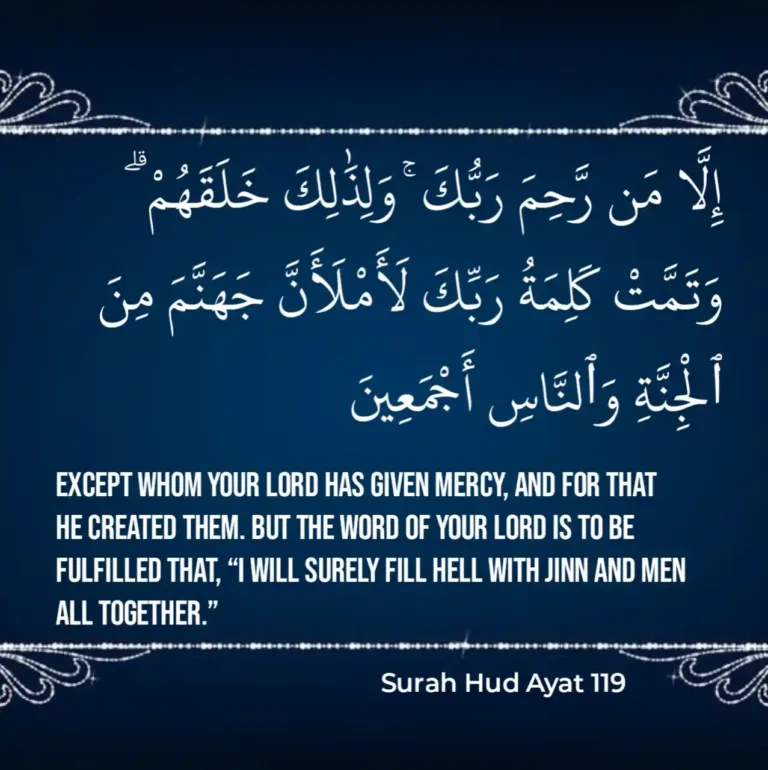 Surah Hud Ayat 119 Translation With Tafsir