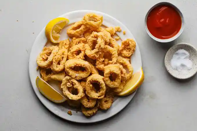 Cooked calamari 