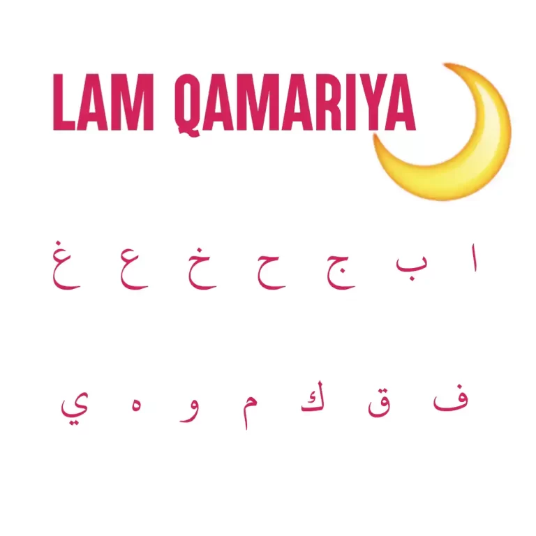 Lam Qamariya Letters, Examples And Rules