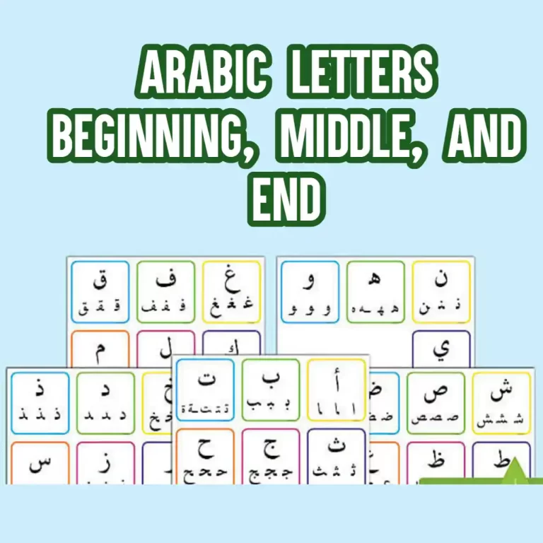All Arabic Letters Beginning Middle End Chart