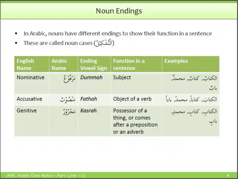 Arabic Cases