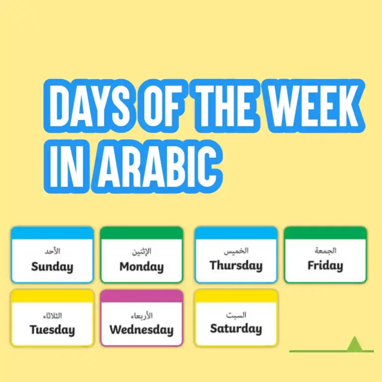 Days Of The Week in Arabic: A Complete Guide