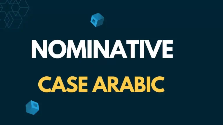 Nominative Case Arabic Signs And Examples