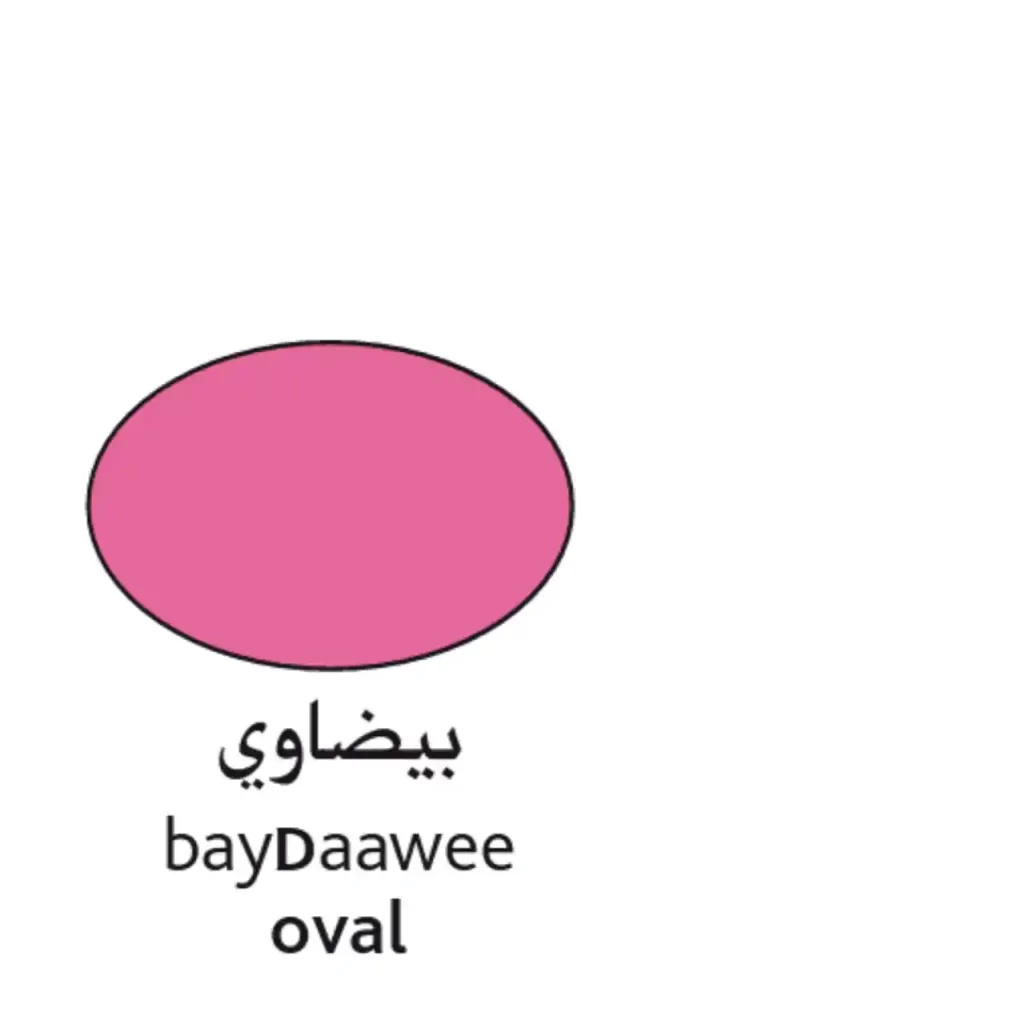 Oval in Arabic 