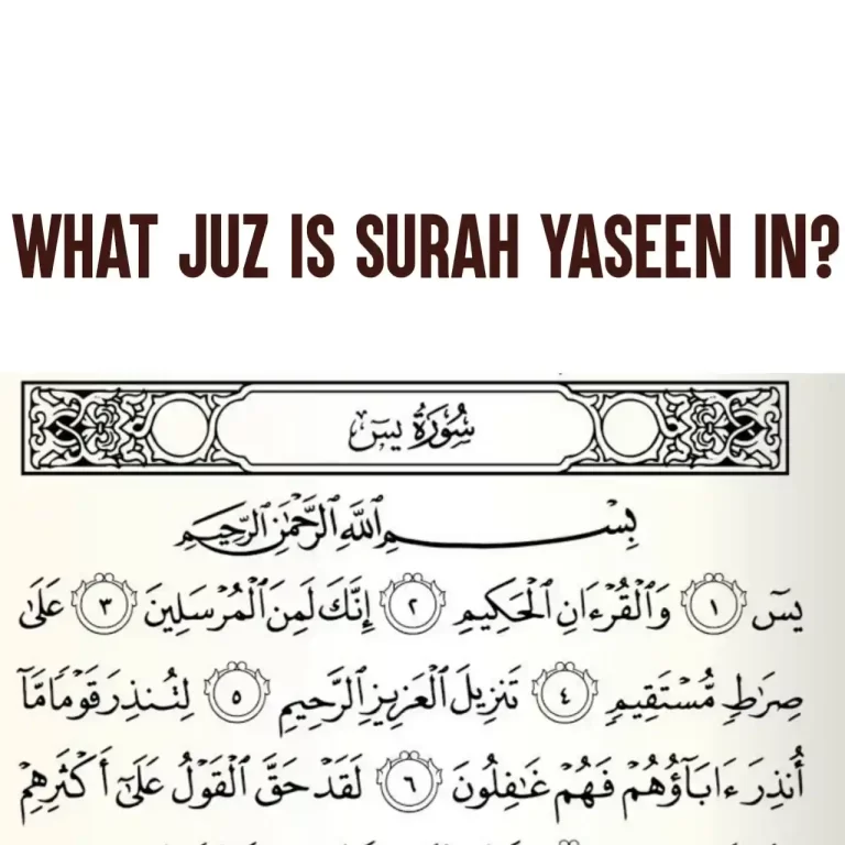 What Juz Is Surah Yaseen In?