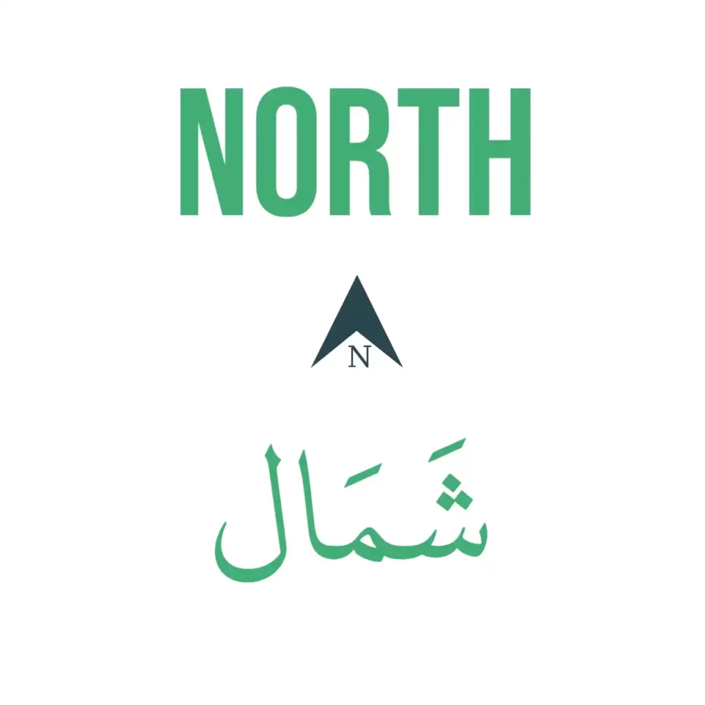 North in Arabic